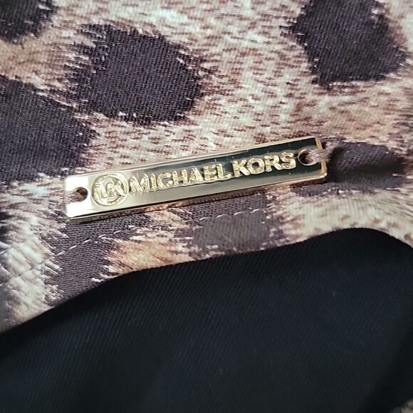 Michael kors Women's Tan & Brown Leopard Print One Shoulder Swimsuit Siz… - Picture 15 of 16